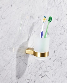 Milacio Стакан для зубных щеток Ultra MCU.961.GD золото – фотография-3